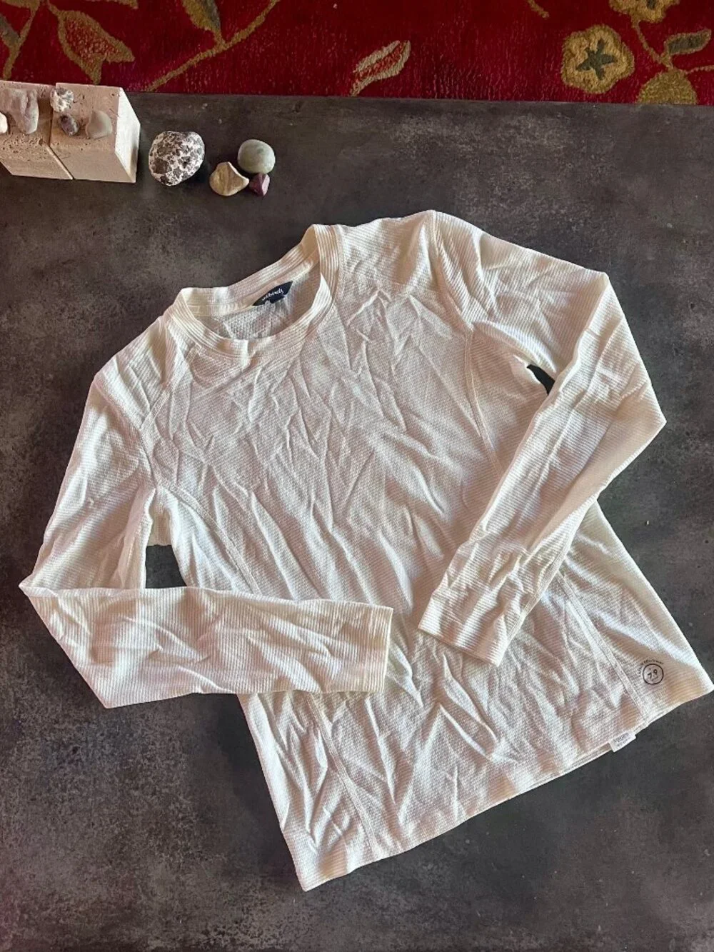 Allbirds Natural Run Long Sleeve Tee Natural White S